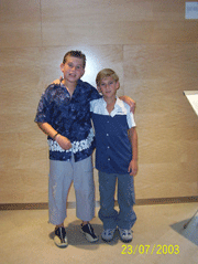 Dani with Sergio in 2003