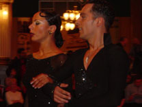 Armando with his professional dance partner Alexandra Cunha